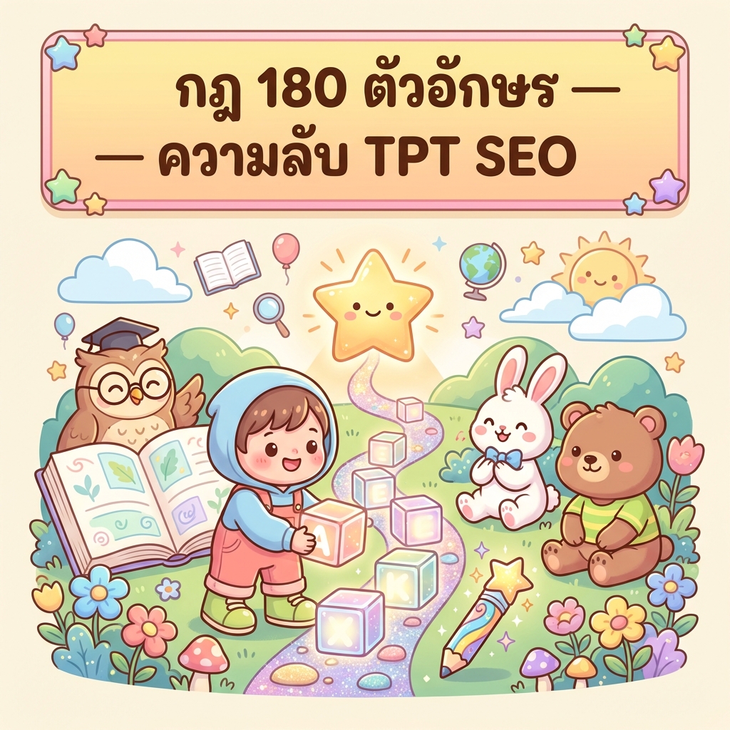 กฎ 180 ตัวอักษร — ความลับ TPT SEO