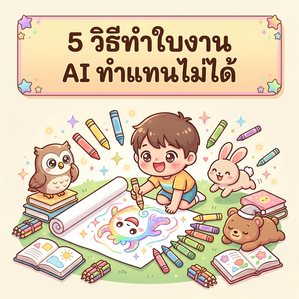 5 วิธีทำใบงาน AI ทำแทนไม่ได้
