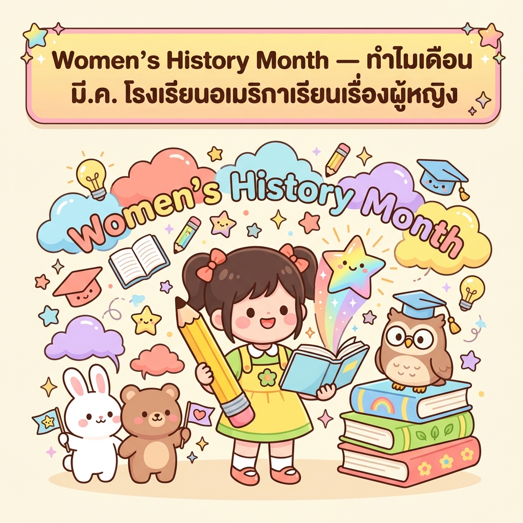 Women's History Month — ทำไมเดือน มี.ค. โรงเรียนอเมริกาเรียนเรื่องผู้หญิง
