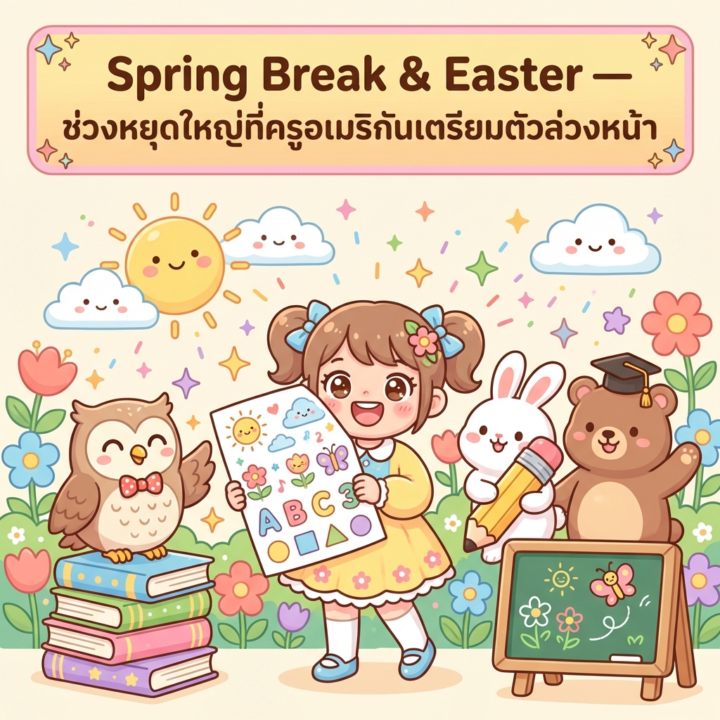 Spring Break & Easter — ช่วงหยุดใหญ่ที่ครูอเมริกันเตรียมตัวล่วงหน้า