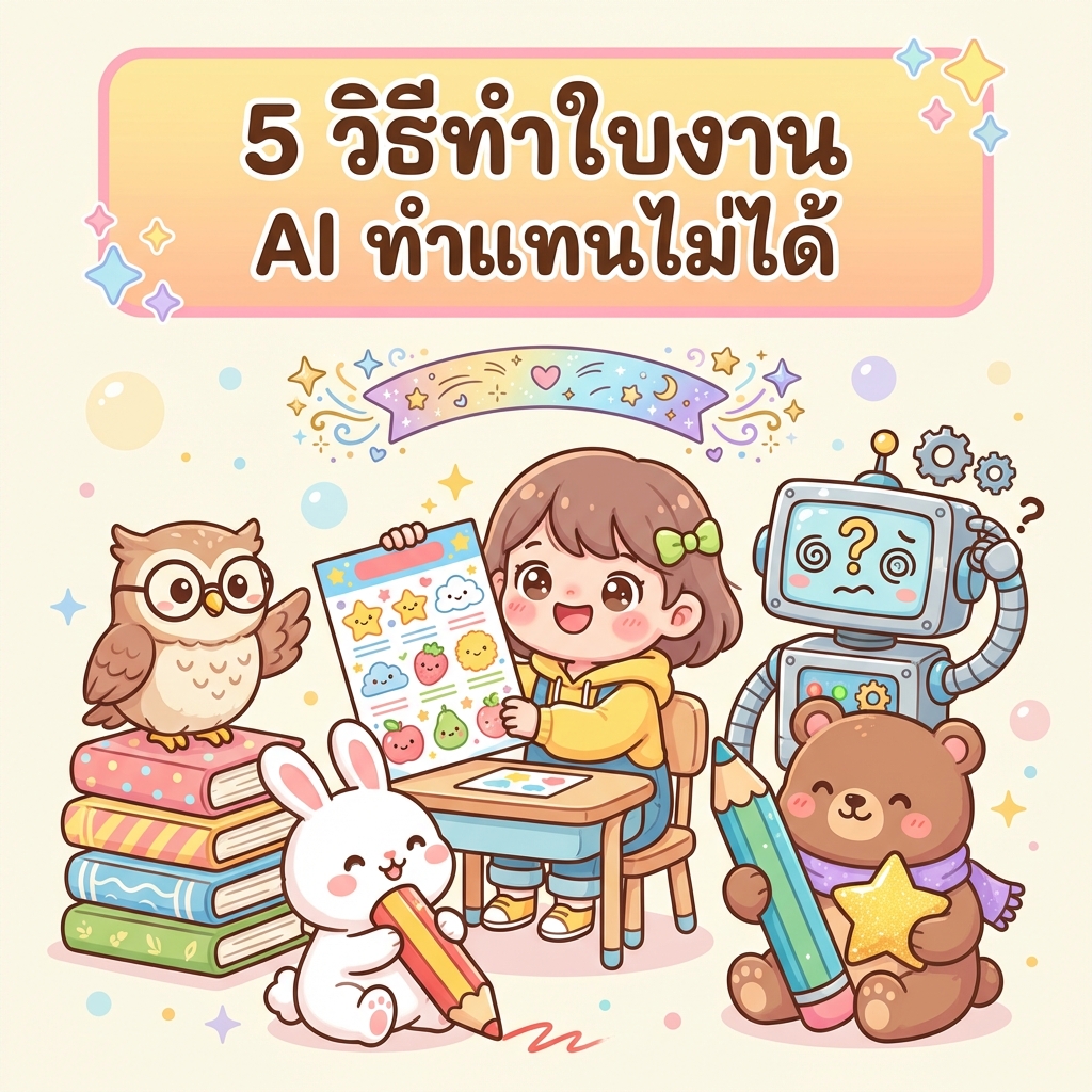 5 วิธีทำใบงาน AI ทำแทนไม่ได้