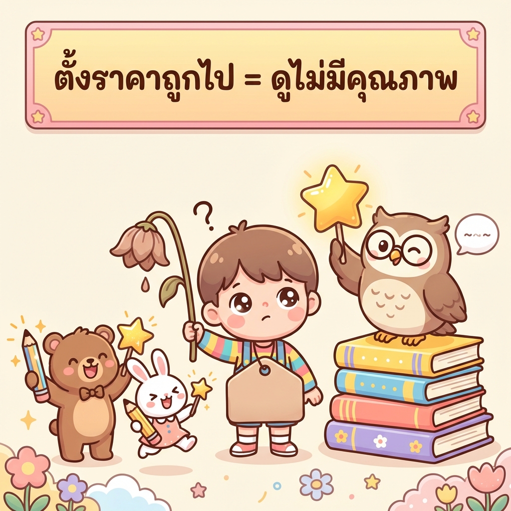 ตั้งราคาถูกไป = ดูไม่มีคุณภาพ