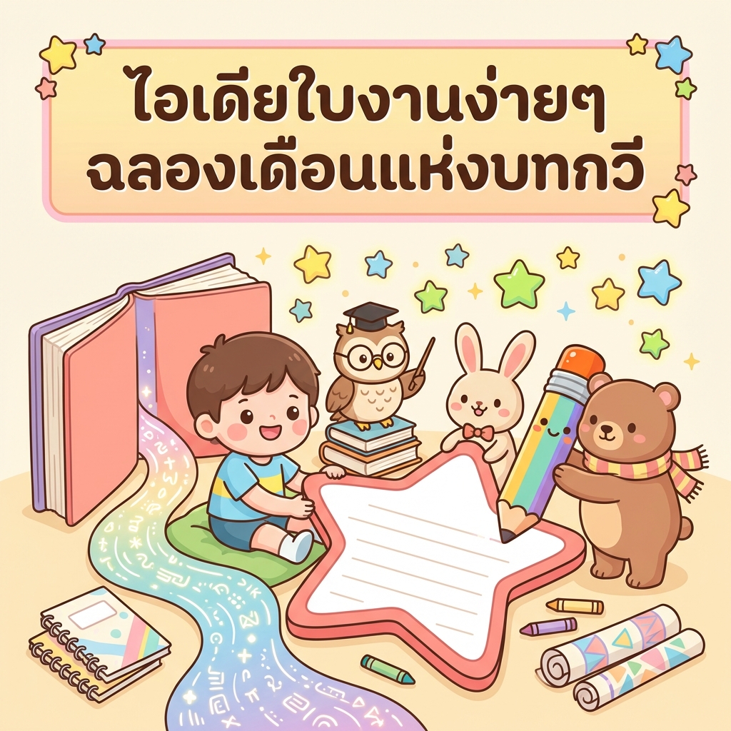 ไอเดียใบงานง่ายๆ ฉลองเดือนแห่งบทกวี